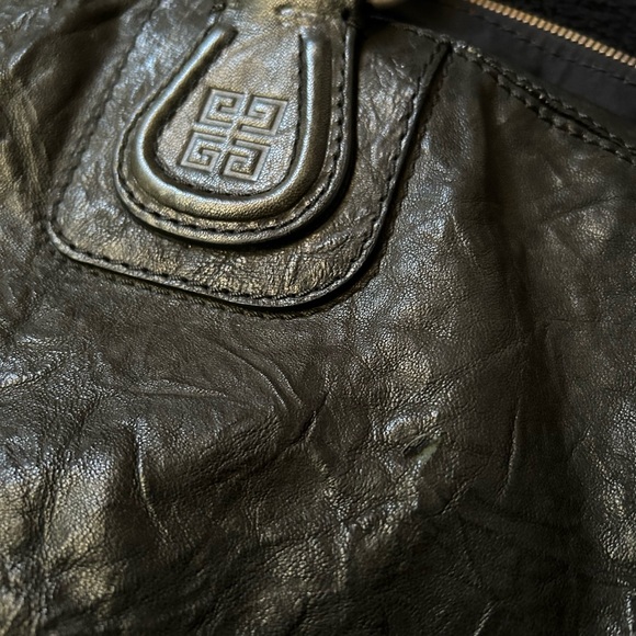 -Givenchy Nightingale Black Textured Leather Bag - Picture 4 of 10